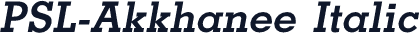 PSL-Akkhanee Italic