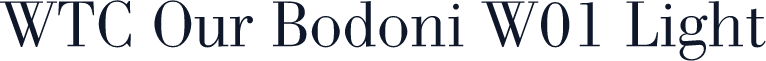 WTC Our Bodoni W01 Light