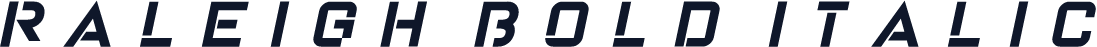 Raleigh Bold Italic