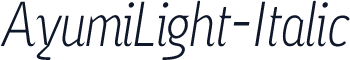 AyumiLight-Italic