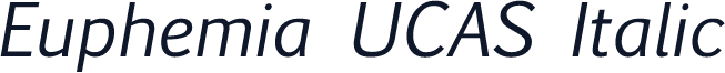 Euphemia UCAS Italic