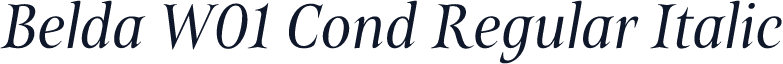 Belda W01 Cond Regular Italic