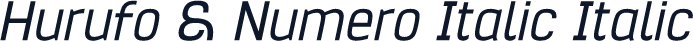 Hurufo & Numero Italic Italic