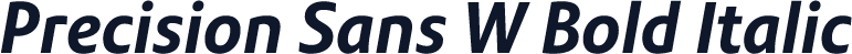 Precision Sans W Bold Italic