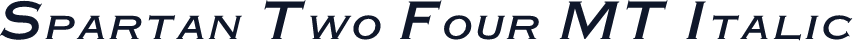 Spartan Two Four MT Italic