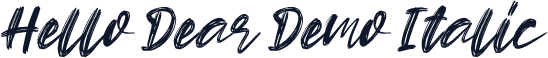 Hello Dear Demo Italic