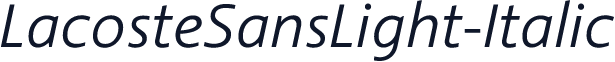 LacosteSansLight-Italic
