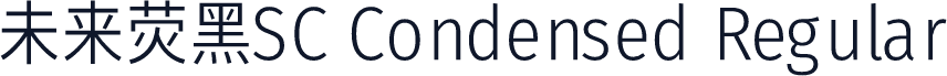 未来荧黑SC Condensed Regular