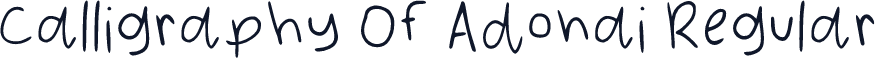 Calligraphy Of Adonai Regular