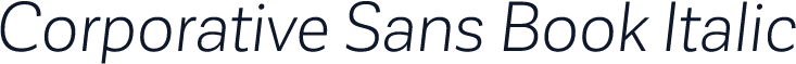 Corporative Sans Book Italic