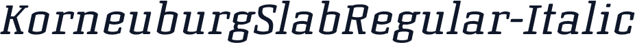KorneuburgSlabRegular-Italic