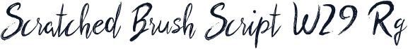 Scratched Brush Script W29 Rg
