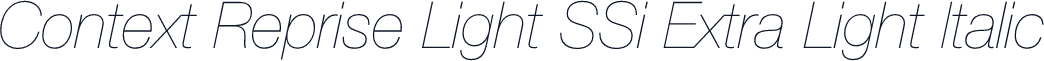 Context Reprise Light SSi Extra Light Italic