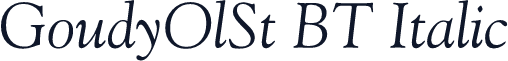 GoudyOlSt BT Italic