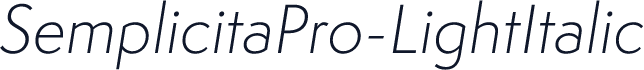 SemplicitaPro-LightItalic