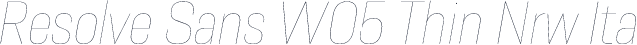 Resolve Sans W05 Thin Nrw Ita
