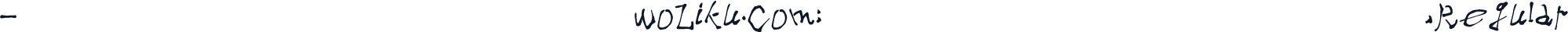 我字酷-手书数字化的创作交流平台 woziku.com:我字酷不守大蜀木英文字体,Regular