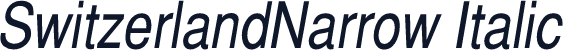 SwitzerlandNarrow Italic