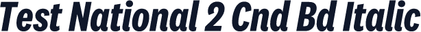 Test National 2 Cnd Bd Italic