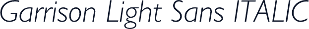 Garrison Light Sans ITALIC
