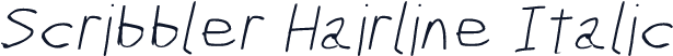 Scribbler Hairline Italic