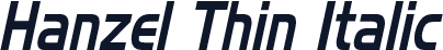 Hanzel Thin Italic