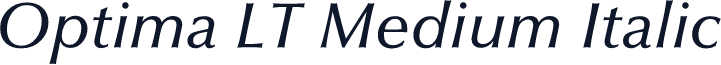 Optima LT Medium Italic