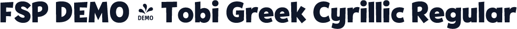 FSP DEMO - Tobi Greek Cyrillic Regular