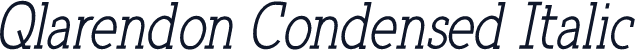 Qlarendon Condensed Italic