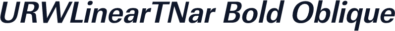 URWLinearTNar Bold Oblique
