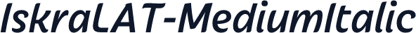 IskraLAT-MediumItalic