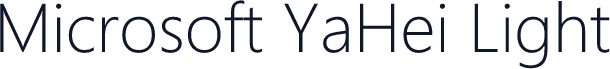 Microsoft YaHei Light