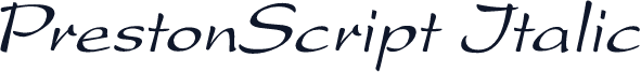 PrestonScript Italic