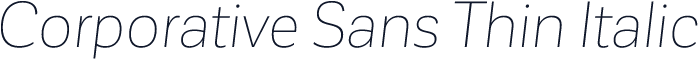 Corporative Sans Thin Italic