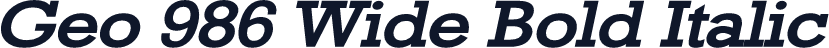 Geo 986 Wide Bold Italic