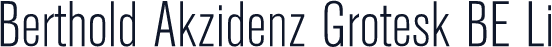 Berthold Akzidenz Grotesk BE Li