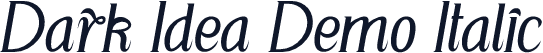 Dark Idea Demo Italic