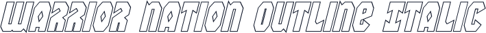 Warrior Nation Outline Italic