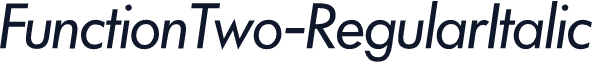FunctionTwo-RegularItalic