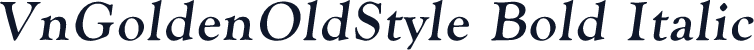 VnGoldenOldStyle Bold Italic