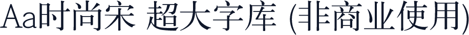 Aa时尚宋 超大字库 (非商业使用)