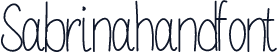 Sabrinahandfont