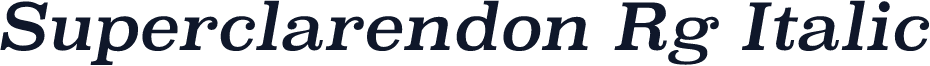 Superclarendon Rg Italic