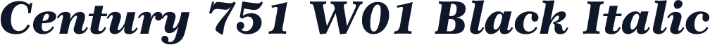 Century 751 W01 Black Italic