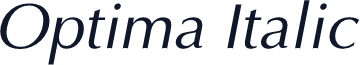 Optima Italic