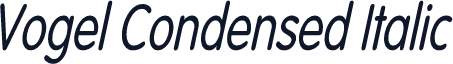 Vogel Condensed Italic