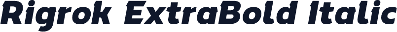Rigrok ExtraBold Italic