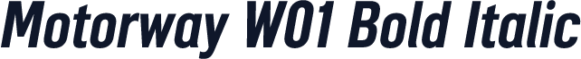 Motorway W01 Bold Italic