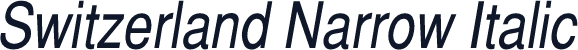 Switzerland Narrow Italic