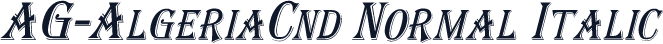 AG-AlgeriaCnd Normal Italic